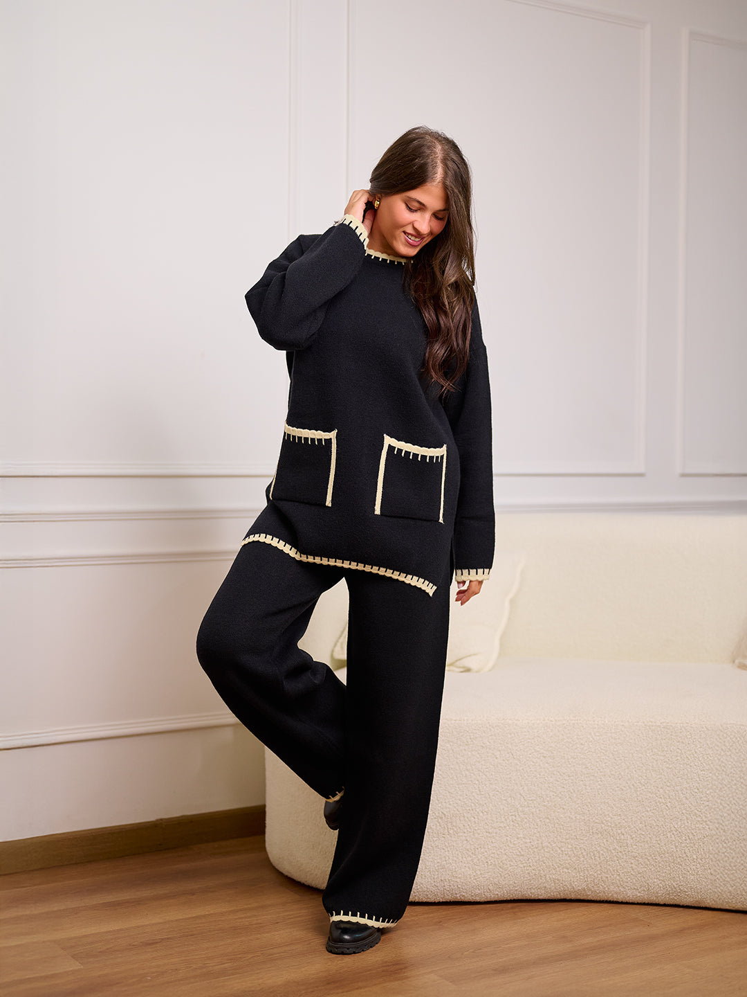 Knit Set with Front Pockets