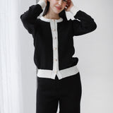 Sleek Comfort Knit Set- Black