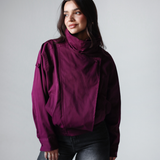 Waterproof Gabardine Utility Jacket-Burgundy
