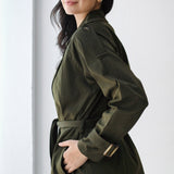 Double-Breasted Trench coat-olive