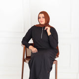 cotton repp Baisc Dress Black