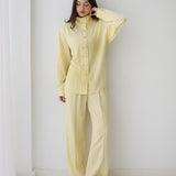 Valencia Linen Set-Butter yellow