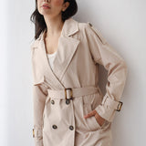 Double-Breasted Trench coat- Beige