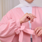 Linen Cardigan _ Pink