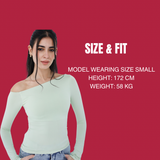 One Shoulder Long Sleeves Top