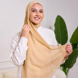 PLAIN CHIFFON SCARF-BEIGE