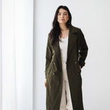 Double-Breasted Trench coat-olive