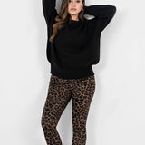 Winter Leopard Leggings - Brown