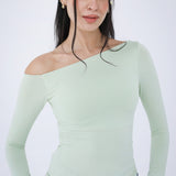 One Shoulder Long Sleeves Top