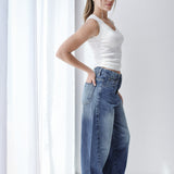 Balloon Fit Jeans- Blue