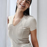 Short Sleeve V-Neck Top