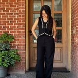 Sleeveless set in black