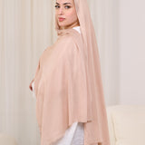 PLAIN COTTON SCARF-BEIGE