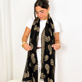 Paisley Scarf - Black