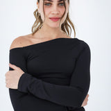 One Shoulder Long Sleeves Top