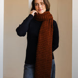Snow Knit Scarf- Rust