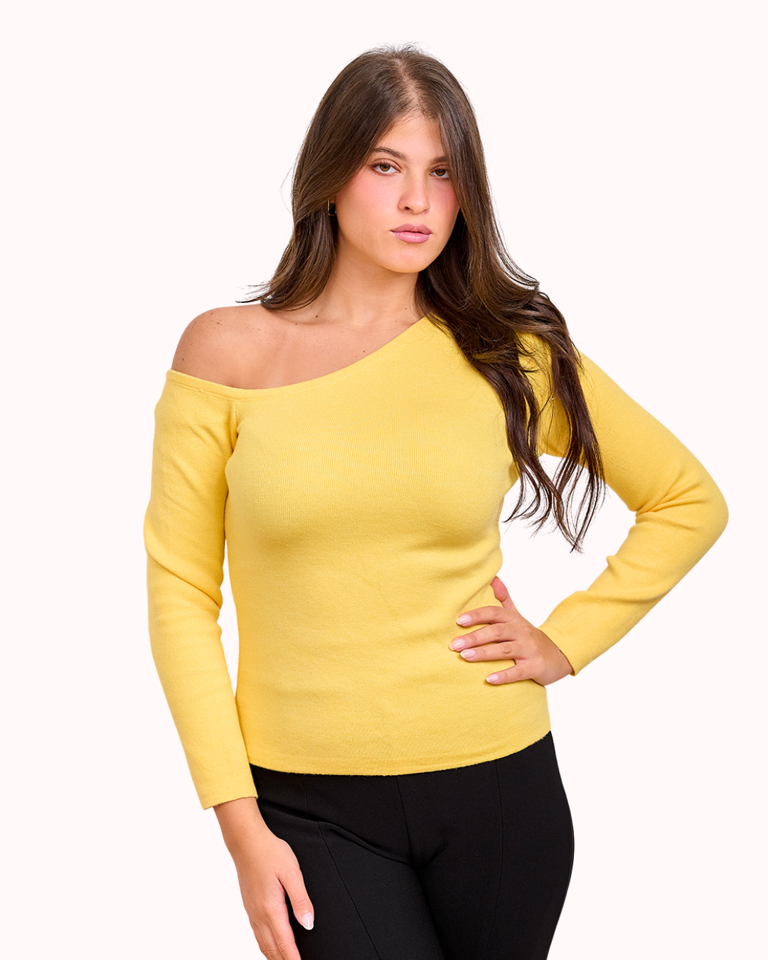 One shoulder basic top