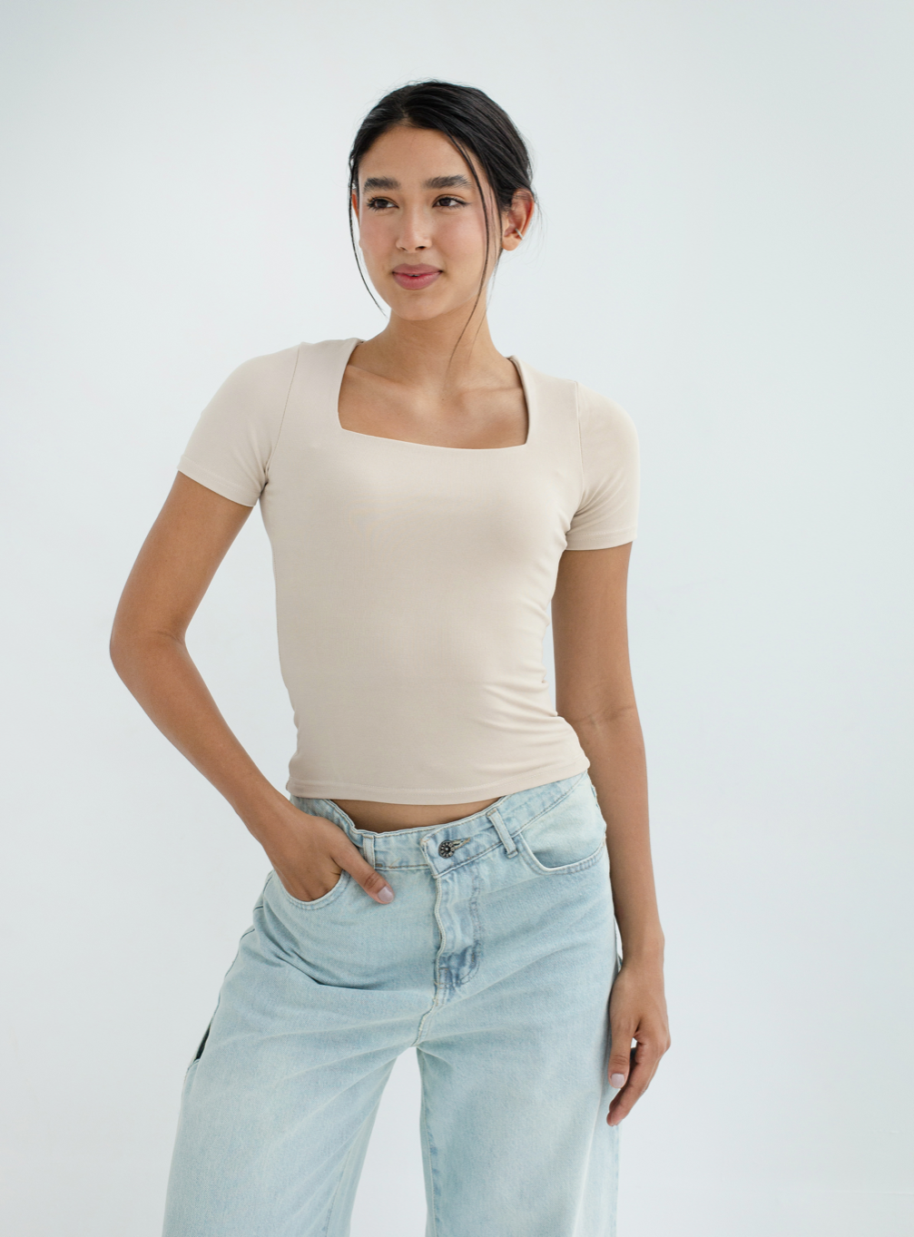 Square Neck Basic Top