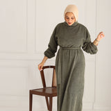 Mohair Dress- Dark olive