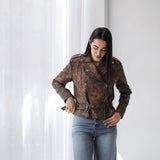 Leather jacket in brown