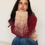 Warm Blend Sweater- Burgundy&Beige
