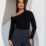 One shoulder basic top