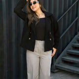 CROPPED JACKET IN BLACK