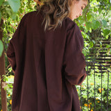 Bloom Linen shirt- Brown