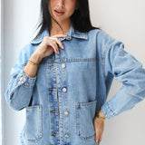 Essential Light Blue Denim Jacke