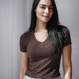Short Sleeve V-Neck Top