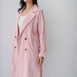 Double-Breasted Trench coat-Pink