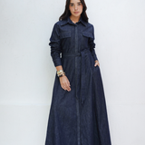 Denim Maxi Shirt Dress