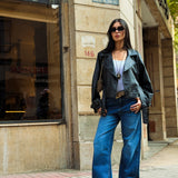 Downtown Leather Jacket-Brown