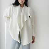 Wrap Cape Cardigan-Off White