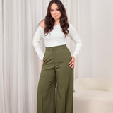 High Waist Pinstripe Pants