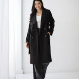 Double-Breasted Trench coat- Black