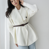 Wrap Cape Cardigan-Off White