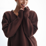 The Lace Sweater-Brown