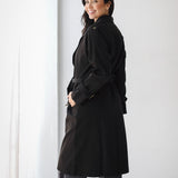 Double-Breasted Trench coat-Black