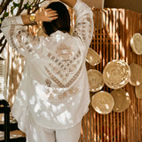 Oriental linen set - two pieces