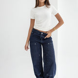 BAGGY JEANS - DARK-BLUE
