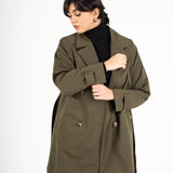 ‘Wendy’ water-repellent trench coat-Olive