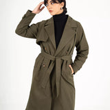 ‘Wendy’ water-repellent trench coat-Olive