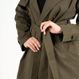 ‘Wendy’ water-repellent trench coat-Olive