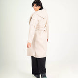 Wool Hooded coat-cream