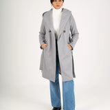 Wool Hooded coat-Gray