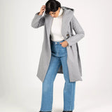 Wool Hooded coat-Gray