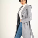 Wool Hooded coat-Gray