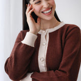 Sleek Comfort Knit Set- Brown