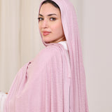 LEOPARD KUWAITI SCARF-PINK